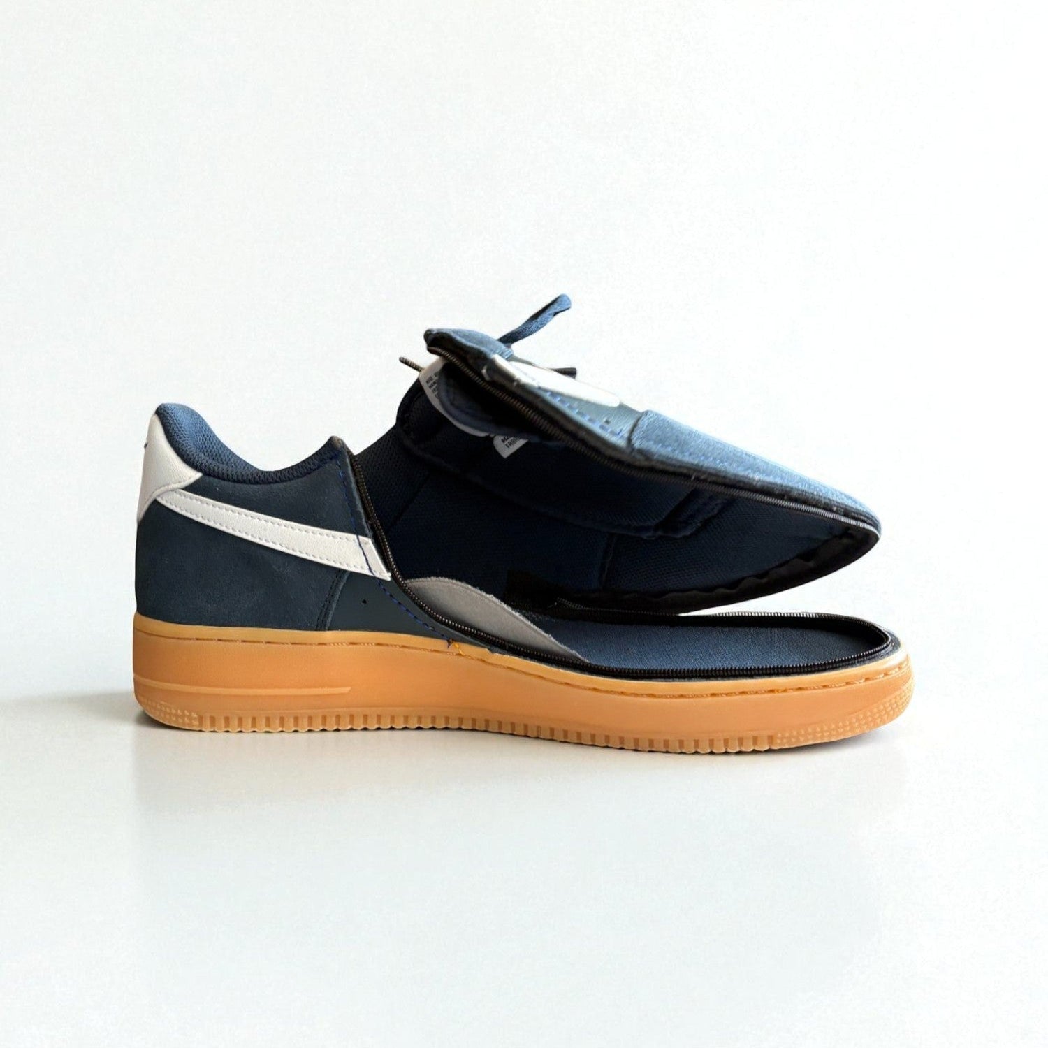 Nike Air Force 1 '07 Zipped — Easy On, Hand-Installed Zipper