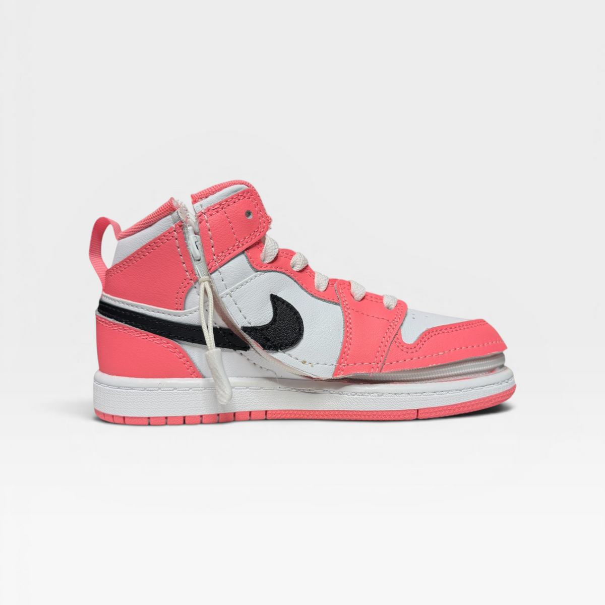 Nike Little Kid Jordan 1 Mid Zipped — Easy On, Hand-Installed Zipper Nike Little Kid Jordan 1 Mid Zipped — Easy On, Hand-Installed Zipper