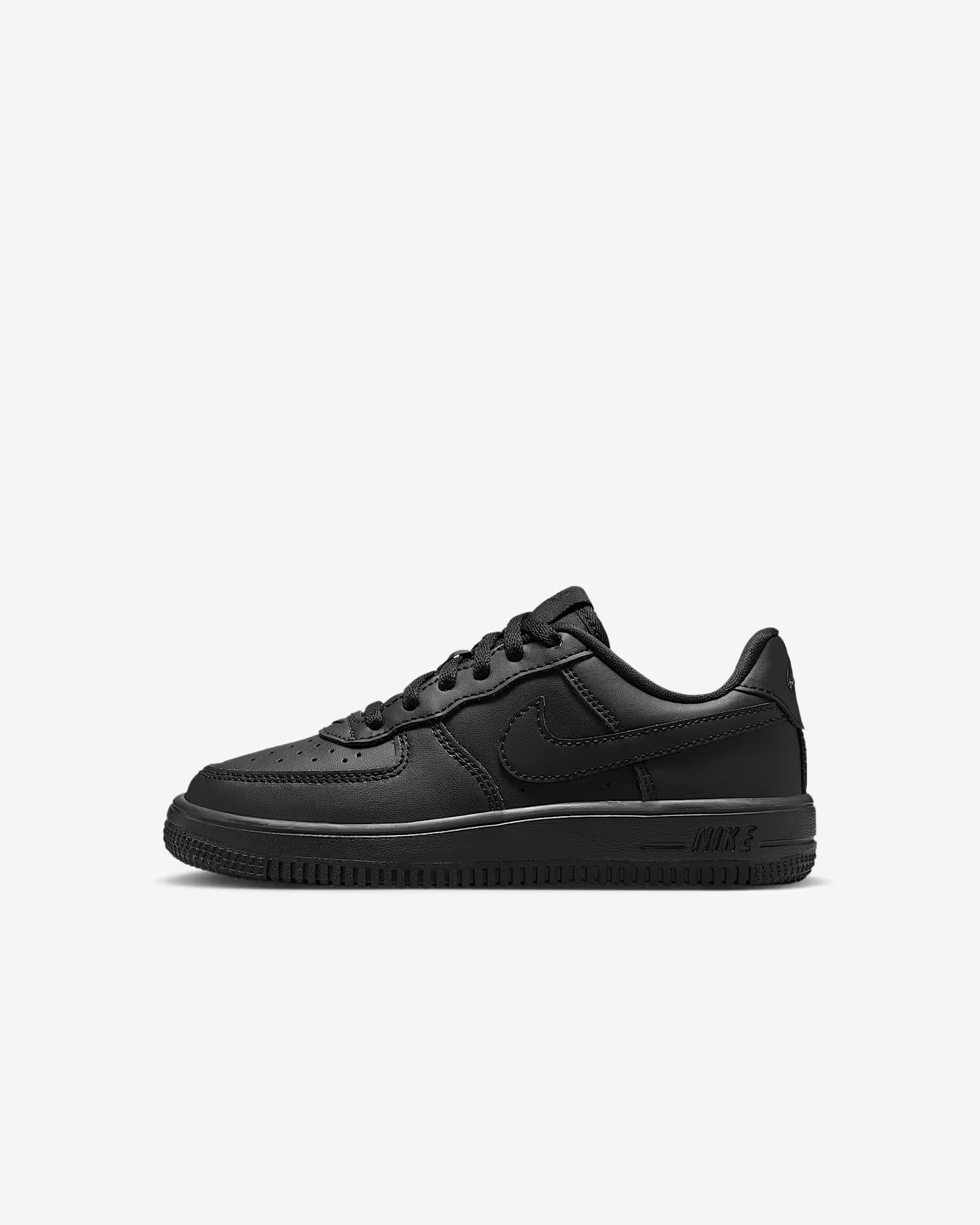 Black sneaker on a white background
