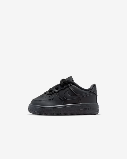 Black sneaker on a light gray background