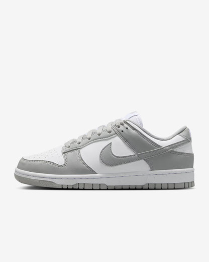 Gray and white sneaker on a white background